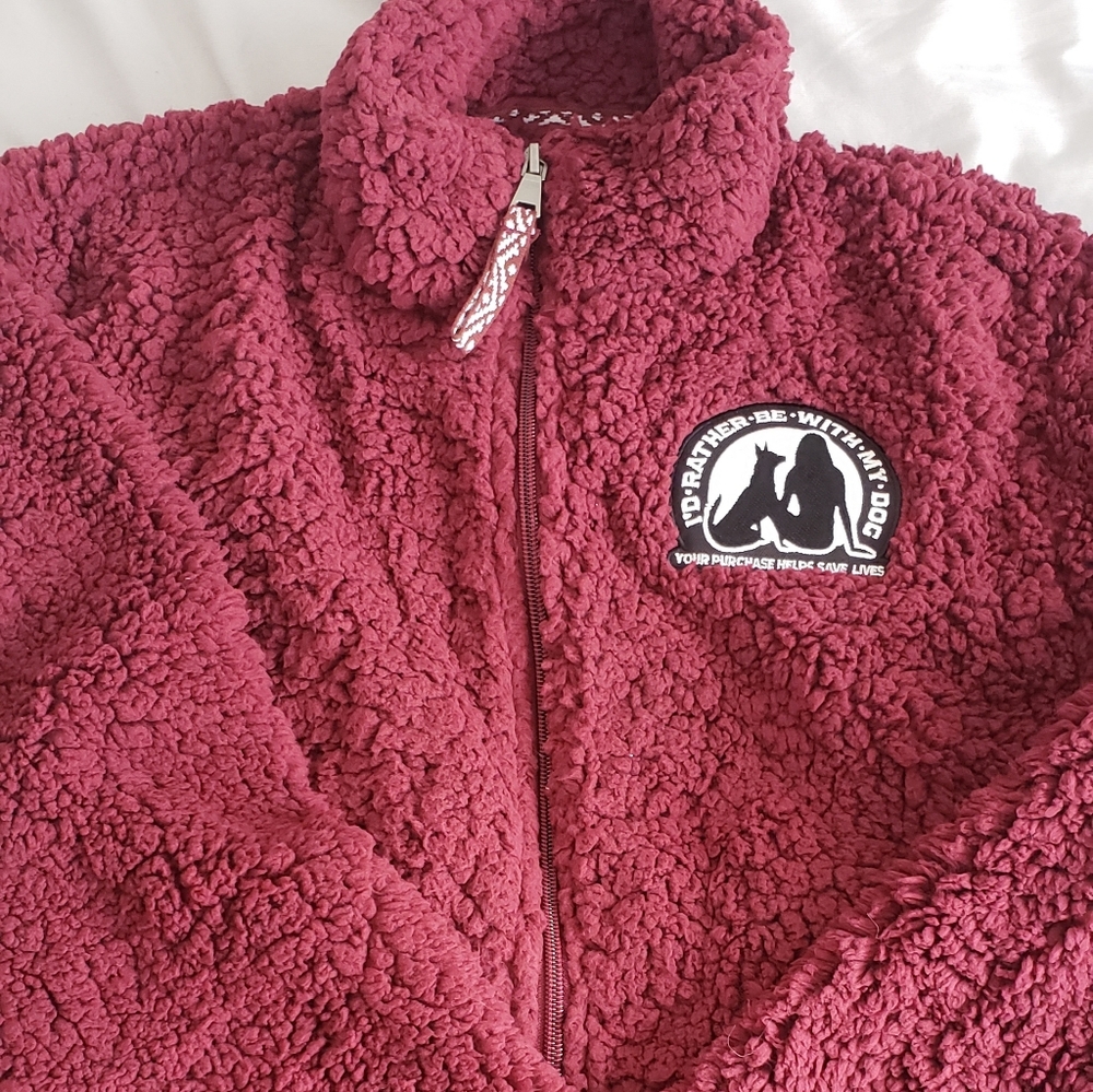 Sherpa zipper sweater